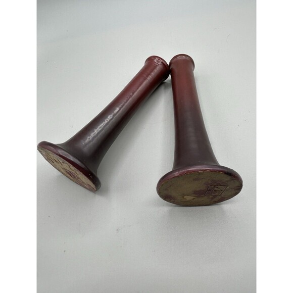 Van Briggle very early 1903-1920 Bud vases Purple Rose SET OF 2 - Picture 10 of 16